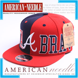 [American Needle] 아메리칸 니들 아틀랜타 브레이브스 스냅백 MLB Atlanta Braves Snapback Hat # RED/NAVY